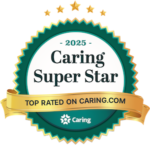 Caring Super Star Badge from Caring.com. Top rated senior living community.